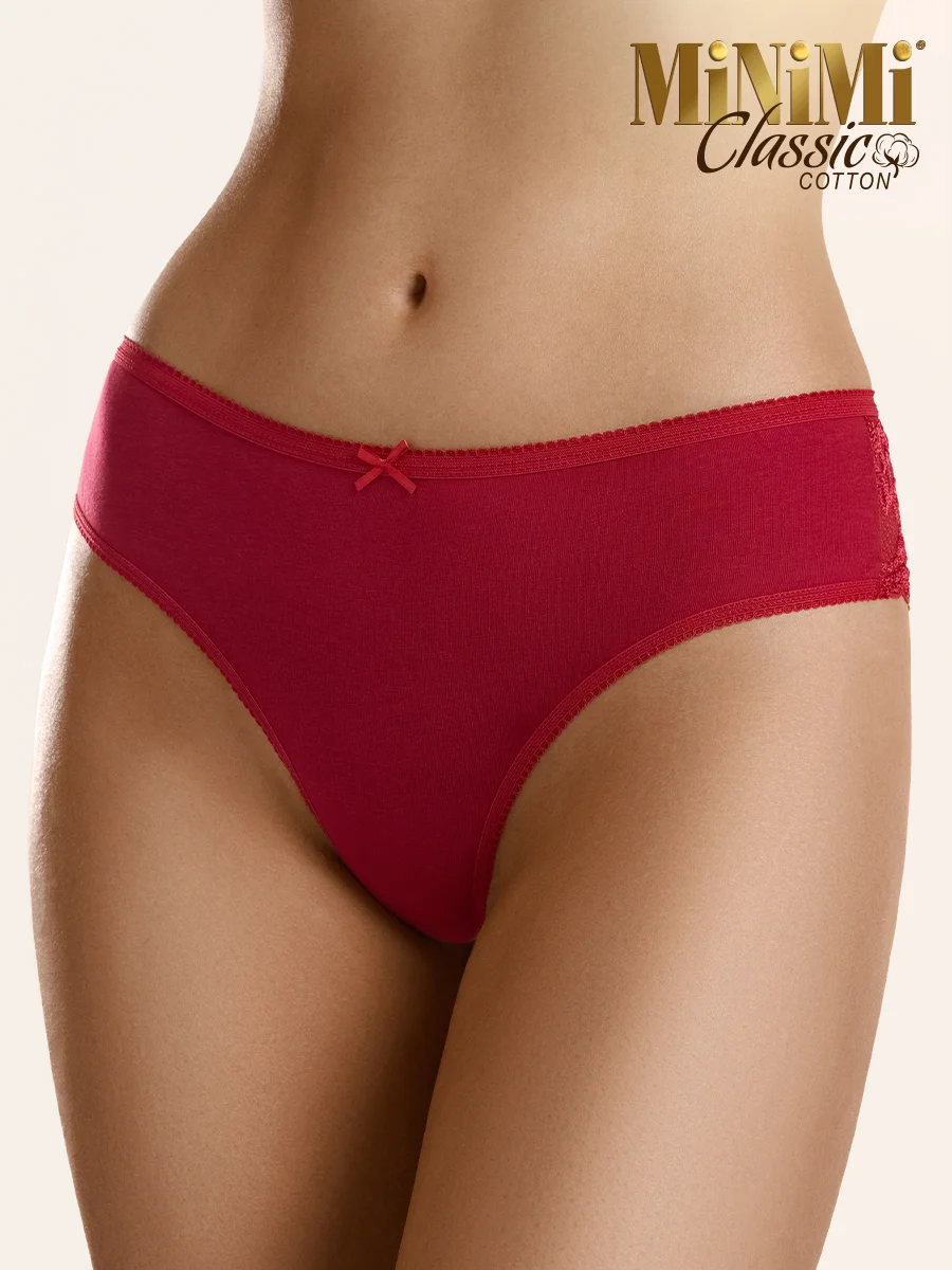 Трусы - стринги женские MiNiMi BO213 String кружевные из хлопка набор 3 штуки