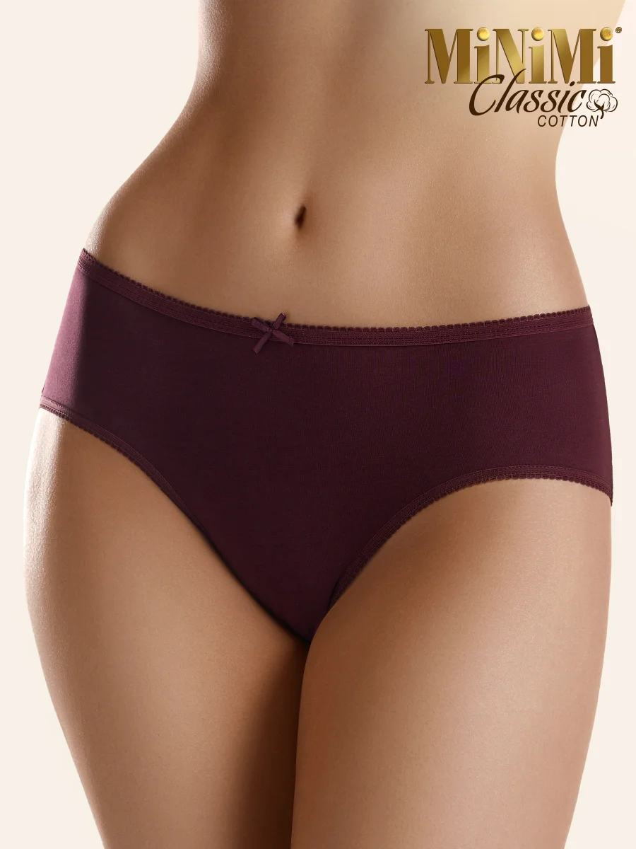 Трусы - слипы женские MiNiMi BO222 Slip цветные из хлопка набор 3 штуки