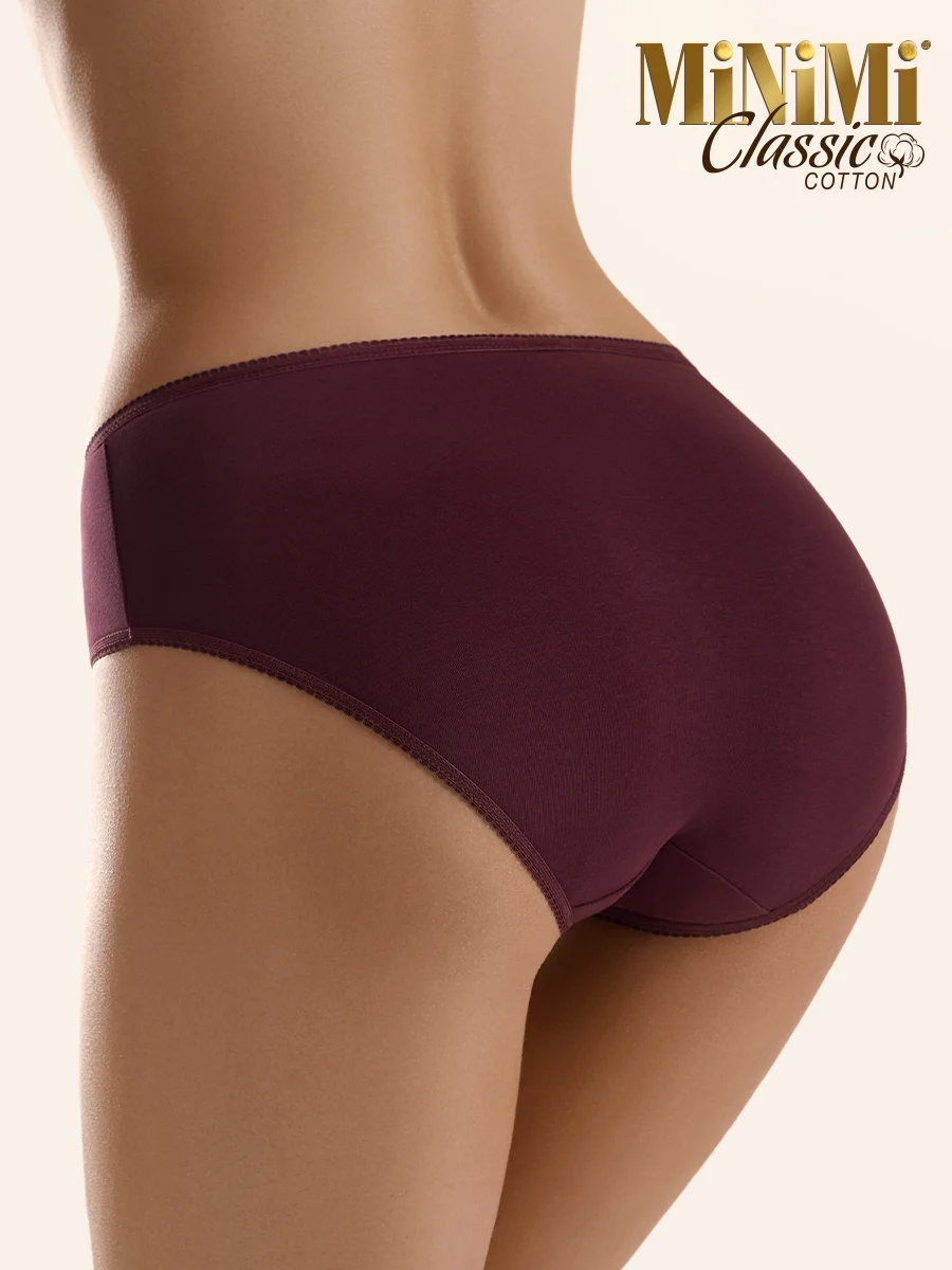 Трусы - слипы женские MiNiMi BO222 Slip цветные из хлопка набор 3 штуки
