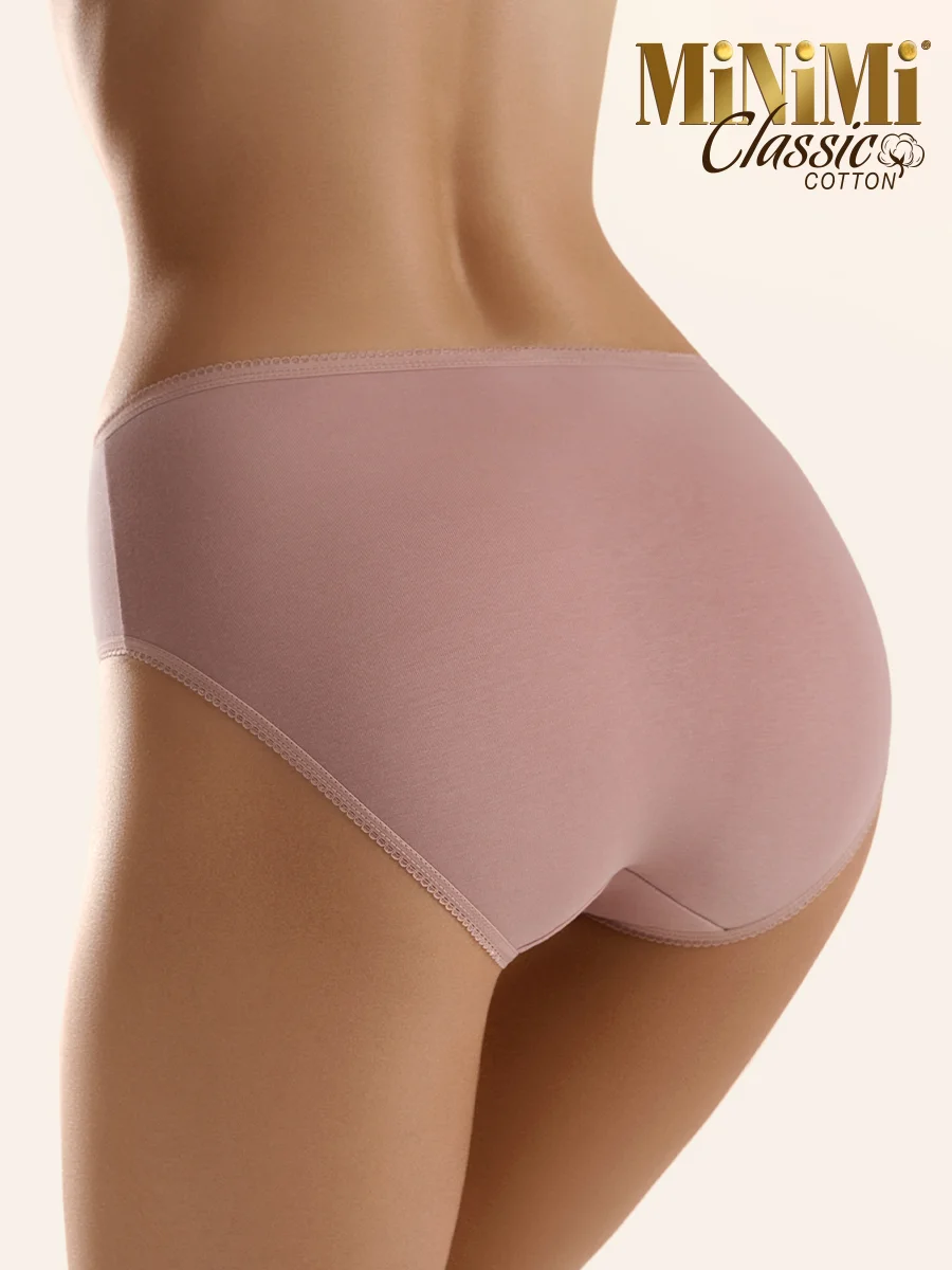 Трусы - слипы женские MiNiMi BO222 Slip цветные из хлопка набор 3 штуки