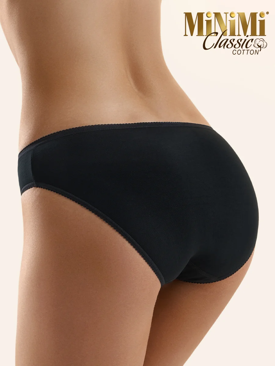 Трусы - слипы женские MiNiMi BO221 Slip цветные из хлопка набор 3 штуки