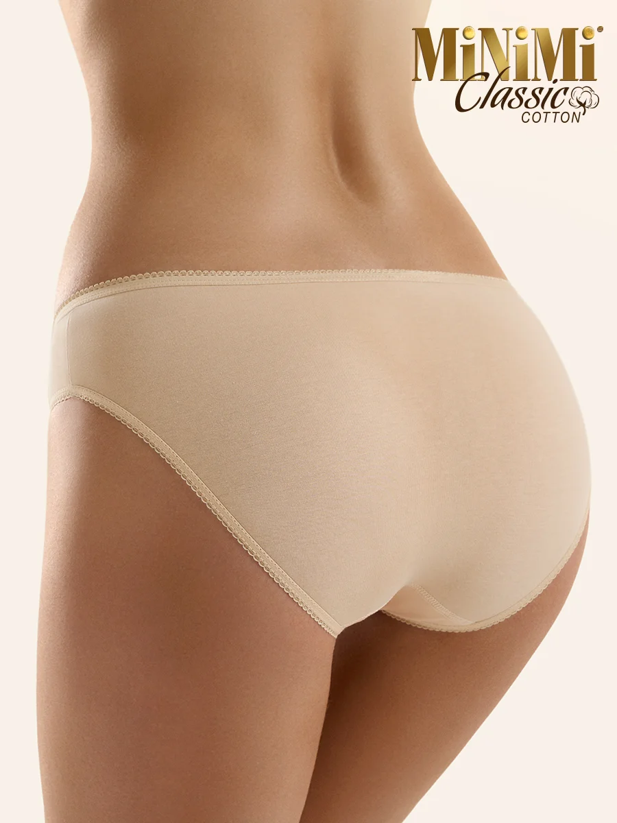 Трусы - слипы женские MiNiMi BO221 Slip цветные из хлопка набор 3 штуки