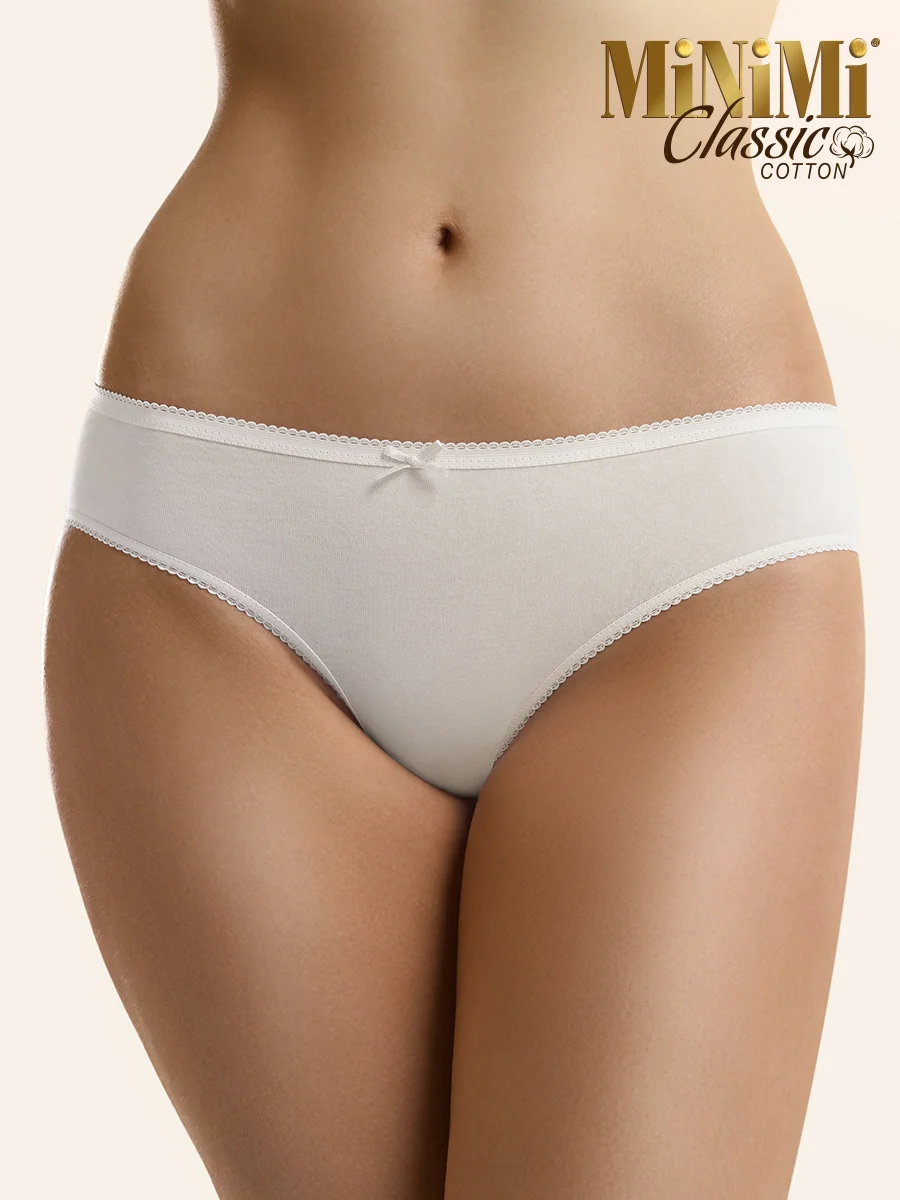 Трусы - слипы женские MiNiMi BO221 Slip цветные из хлопка набор 3 штуки