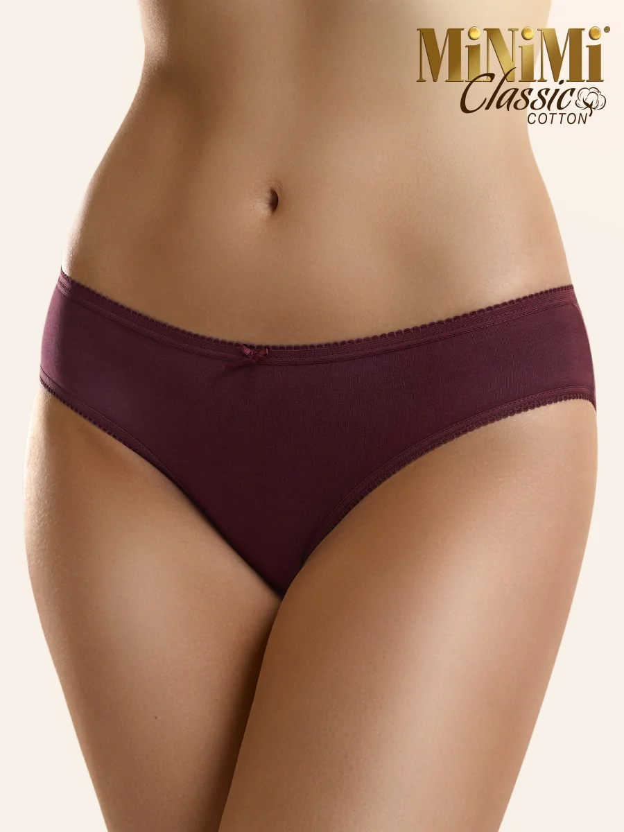 Трусы - слипы женские MiNiMi BO221 Slip цветные из хлопка набор 3 штуки