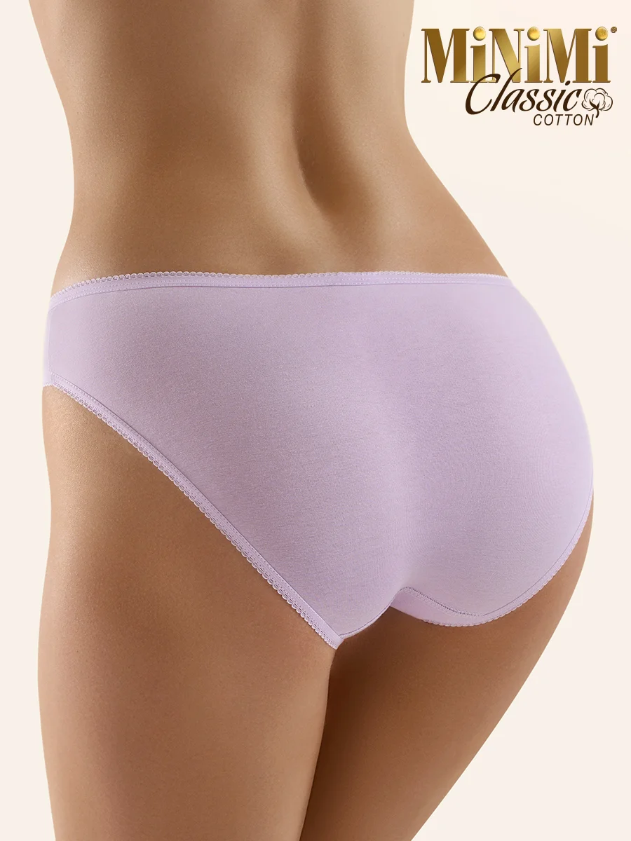 Трусы - слипы женские MiNiMi BO221 Slip цветные из хлопка набор 3 штуки