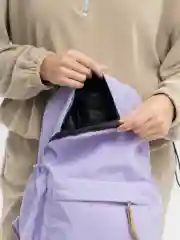 Лавандовый рюкзак однотонный