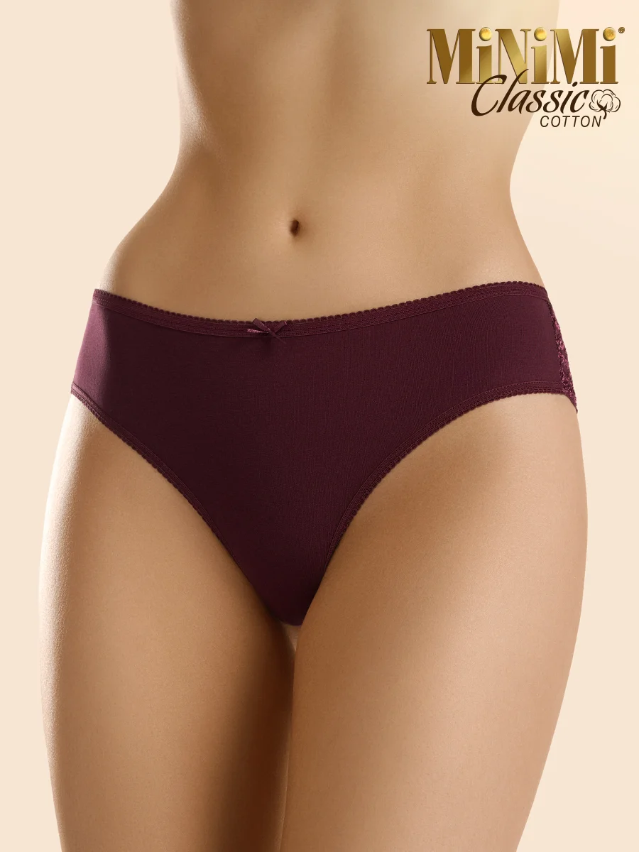 Трусы - стринги женские MiNiMi BO213 String кружевные из хлопка набор 3 штуки
