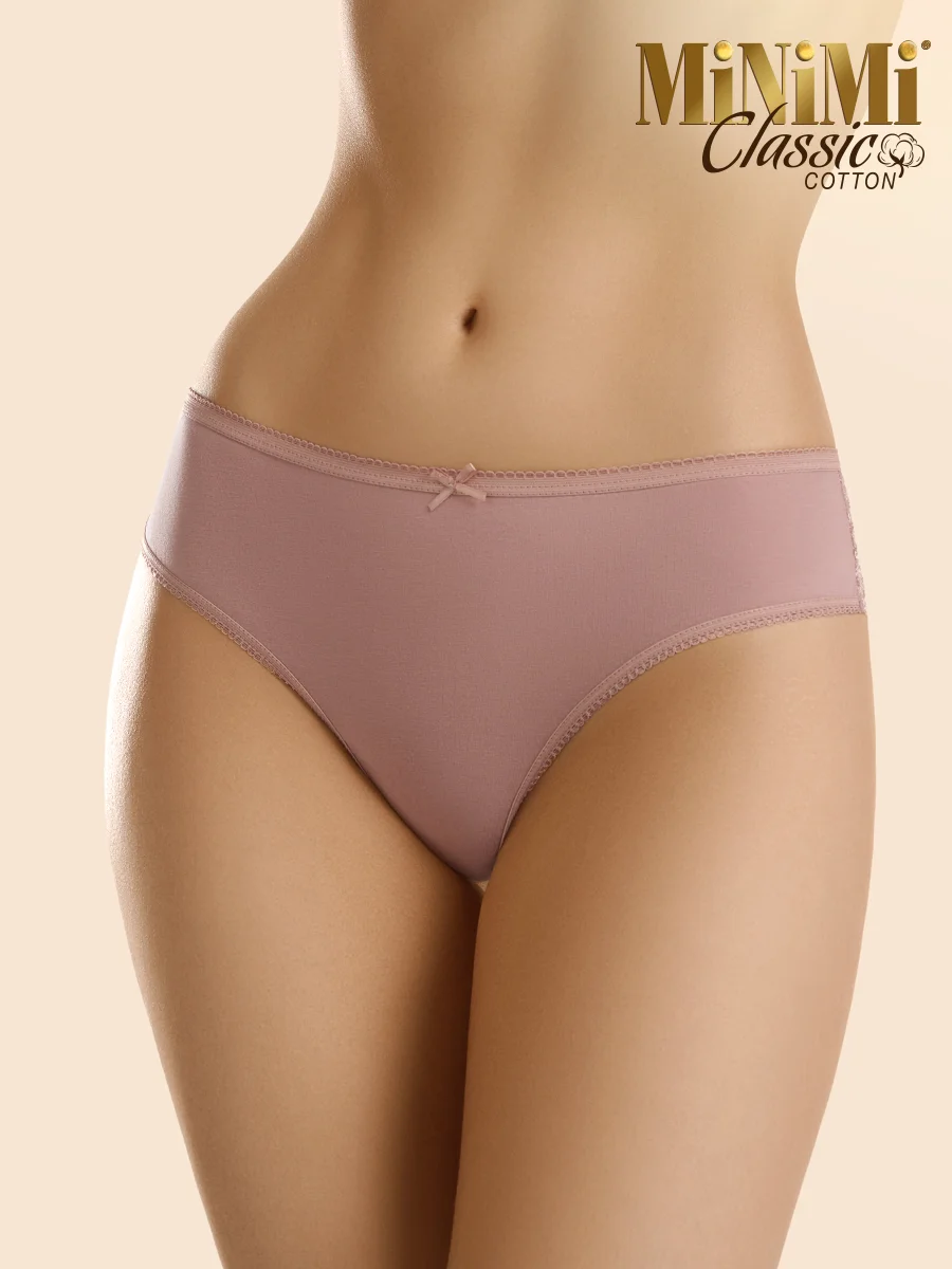 Трусы - стринги женские MiNiMi BO213 String кружевные из хлопка набор 3 штуки