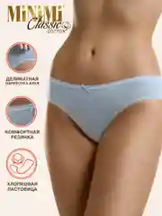 Трусы - слипы женские MiNiMi BO221 Slip цветные из хлопка набор 3 штуки