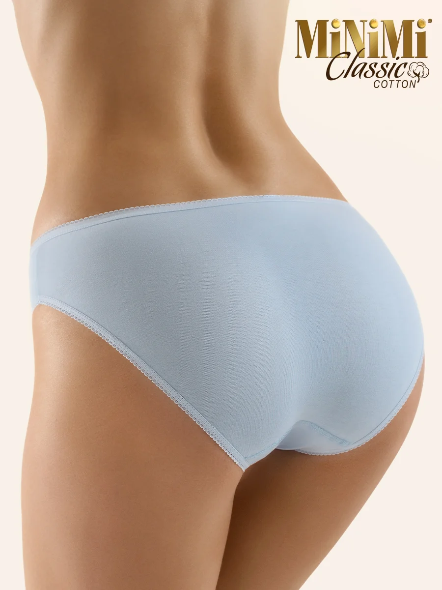 Трусы - слипы женские MiNiMi BO221 Slip цветные из хлопка набор 3 штуки