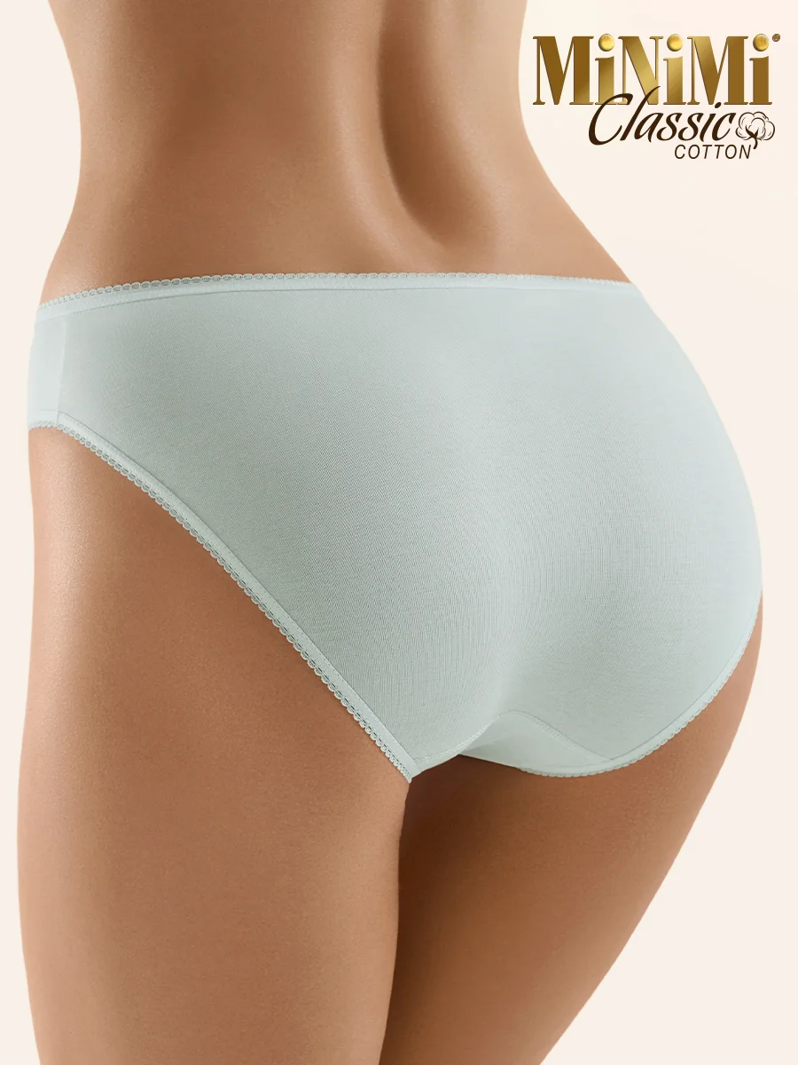 Трусы - слипы женские MiNiMi BO221 Slip цветные из хлопка набор 3 штуки