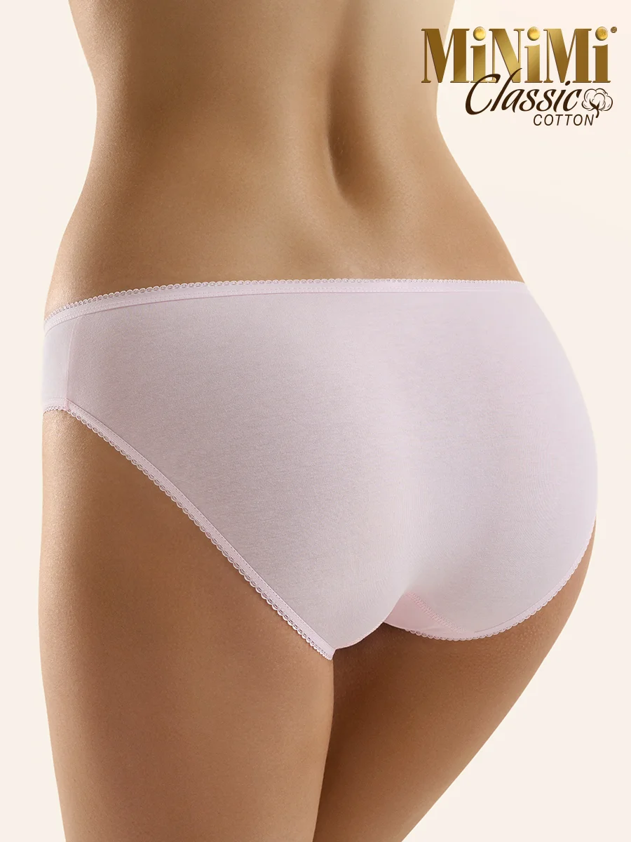 Трусы - слипы женские MiNiMi BO221 Slip цветные из хлопка набор 3 штуки