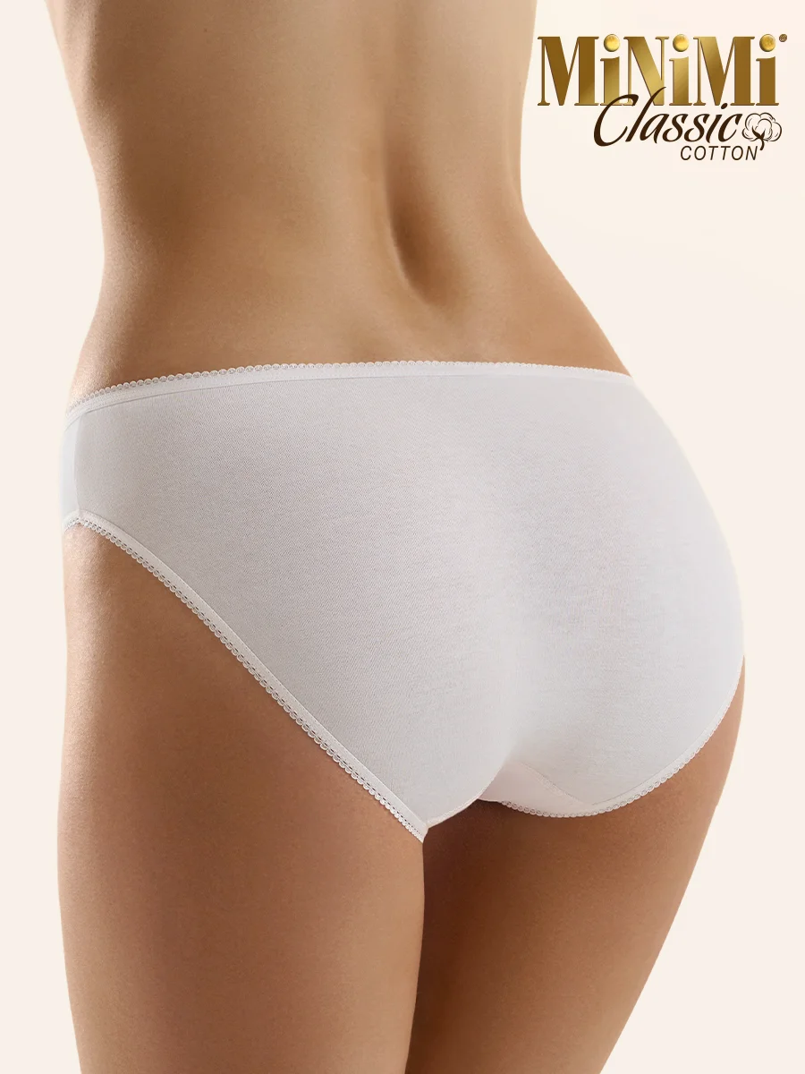 Трусы - слипы женские MiNiMi BO221 Slip цветные из хлопка набор 3 штуки