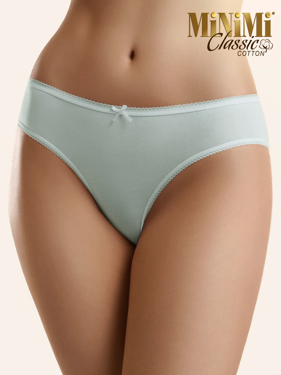Трусы - слипы женские MiNiMi BO221 Slip цветные из хлопка набор 3 штуки