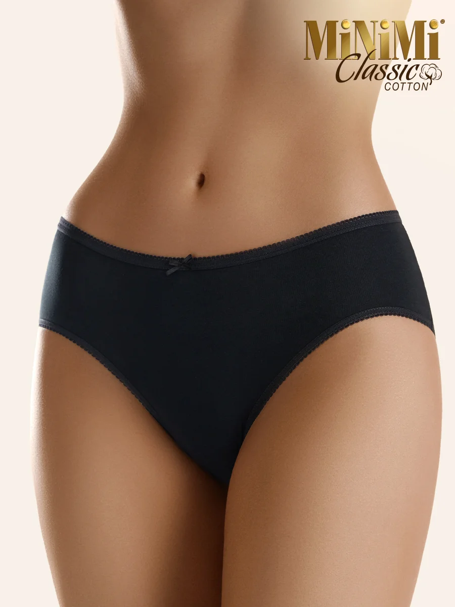 Трусы - слипы женские MiNiMi BO222 Slip цветные из хлопка набор 3 штуки