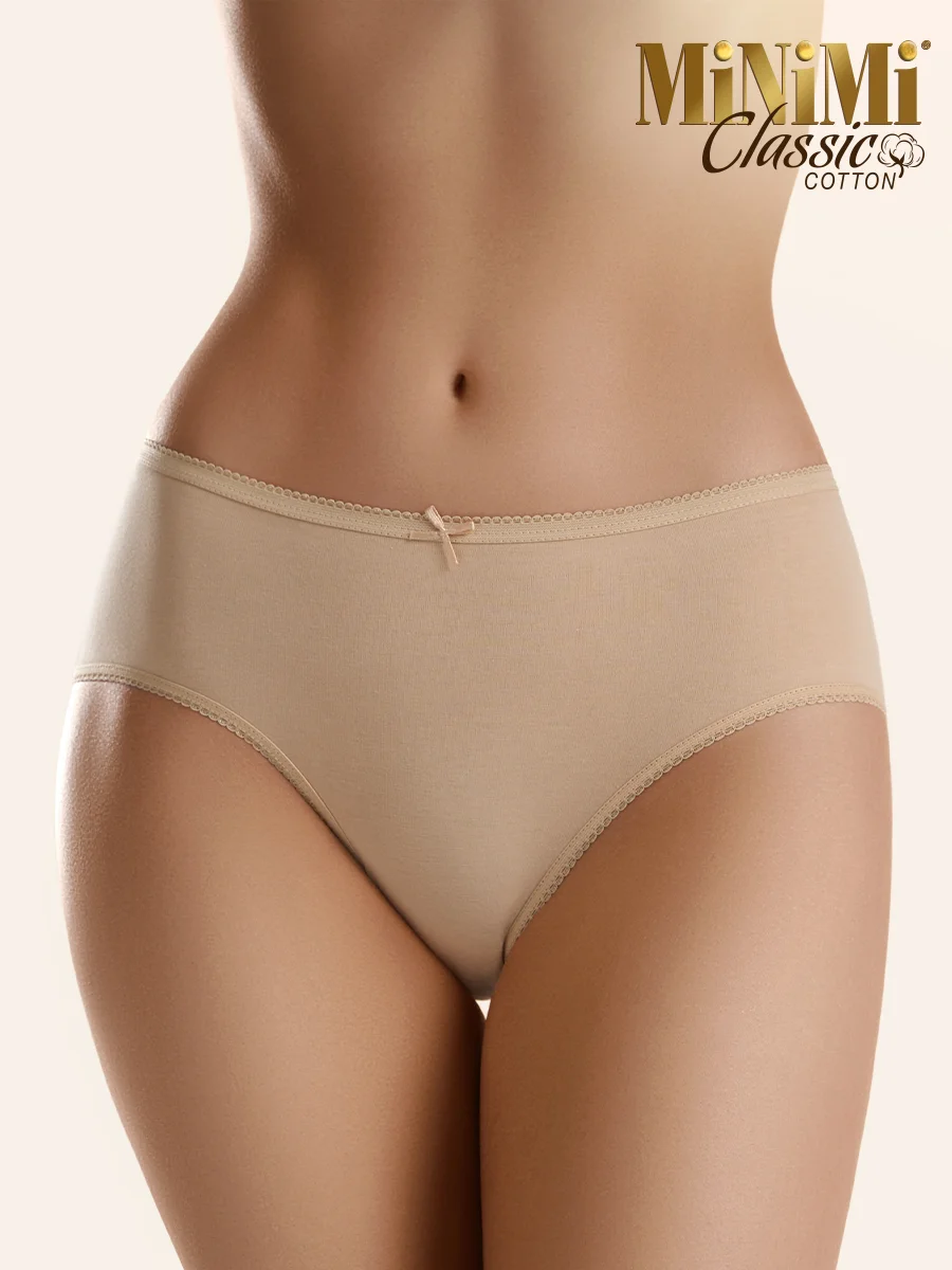 Трусы - слипы женские MiNiMi BO222 Slip цветные из хлопка набор 3 штуки