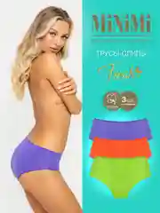 Трусы -слипы женские MiNiMi FRESH MF222 Slip цветные из хлопка набор 3 штуки