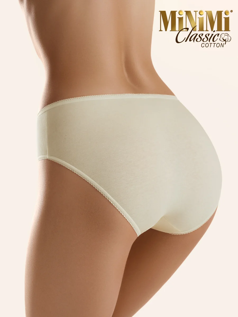 Трусы - слипы женские MiNiMi BO222 Slip цветные из хлопка набор 3 штуки