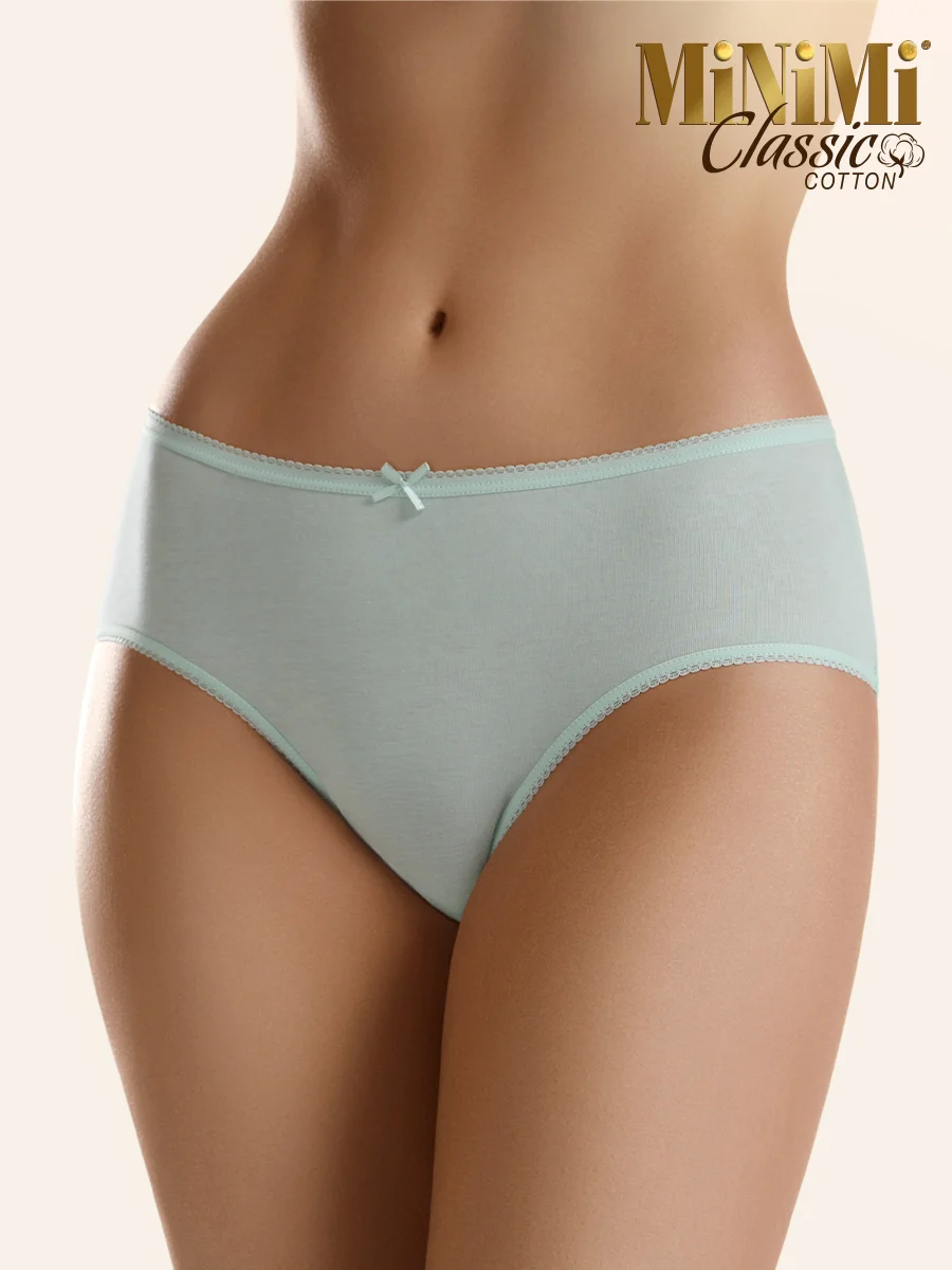 Трусы - слипы женские MiNiMi BO222 Slip цветные из хлопка набор 3 штуки