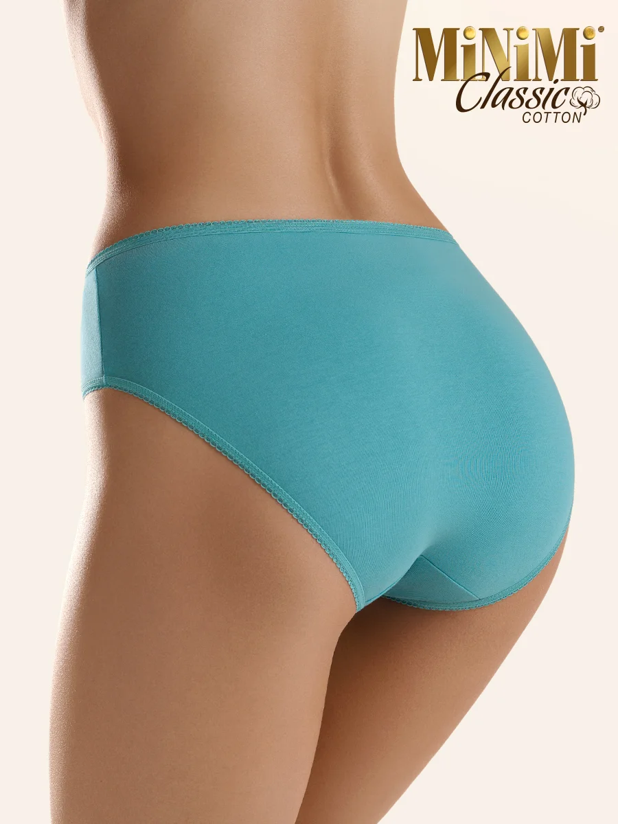 Трусы - слипы женские MiNiMi BO222 Slip цветные из хлопка набор 3 штуки