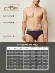 Трусы - слипы мужские OMSA OmB 1224 из хлопка набор 3 штуки