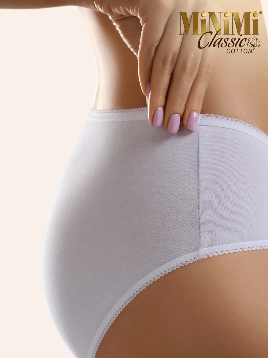 Трусы - слипы женские MiNiMi BO222 Slip цветные из хлопка набор 3 штуки