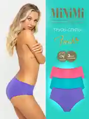 Трусы -слипы женские MiNiMi FRESH MF222 Slip цветные из хлопка набор 3 штуки