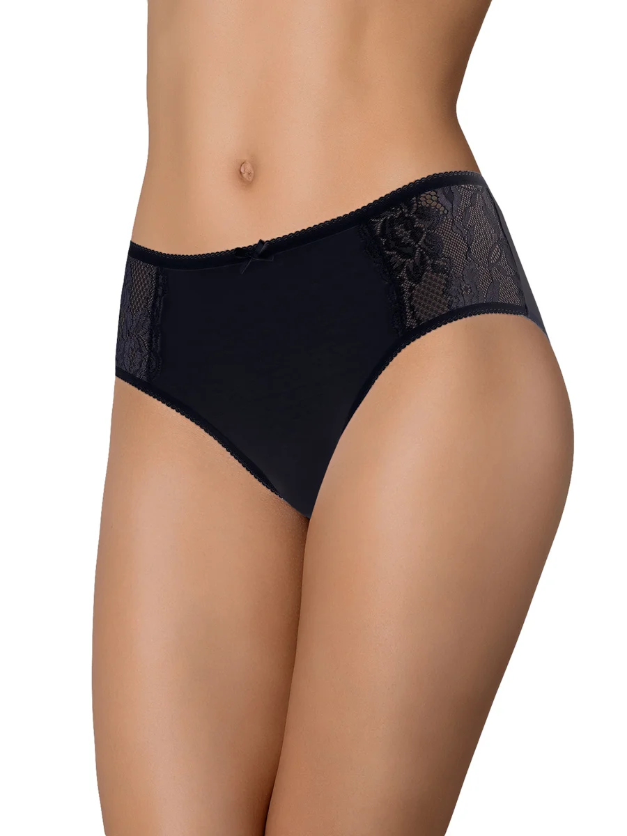 Трусы - слипы женские MiNiMi BO242 Slip Maxi  макси кружевные из хлопка набор 3 шт