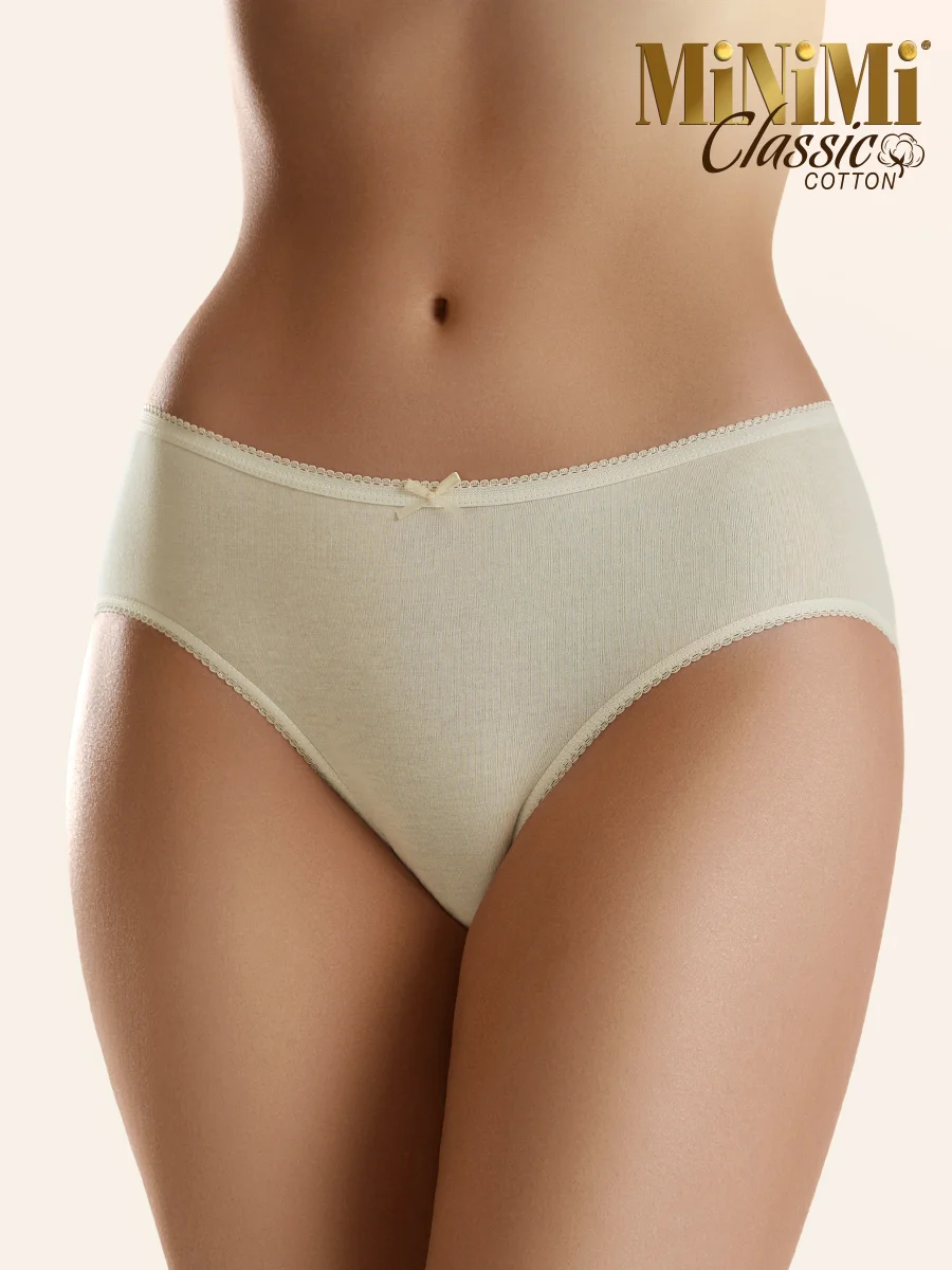 Трусы - слипы женские MiNiMi BO222 Slip цветные из хлопка набор 3 штуки
