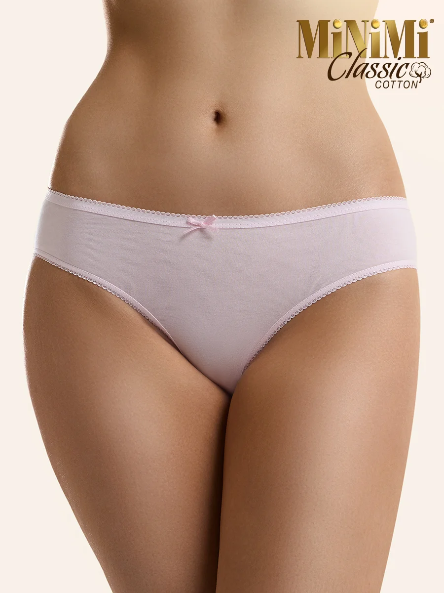 Трусы - слипы женские MiNiMi BO221 Slip цветные из хлопка набор 3 штуки