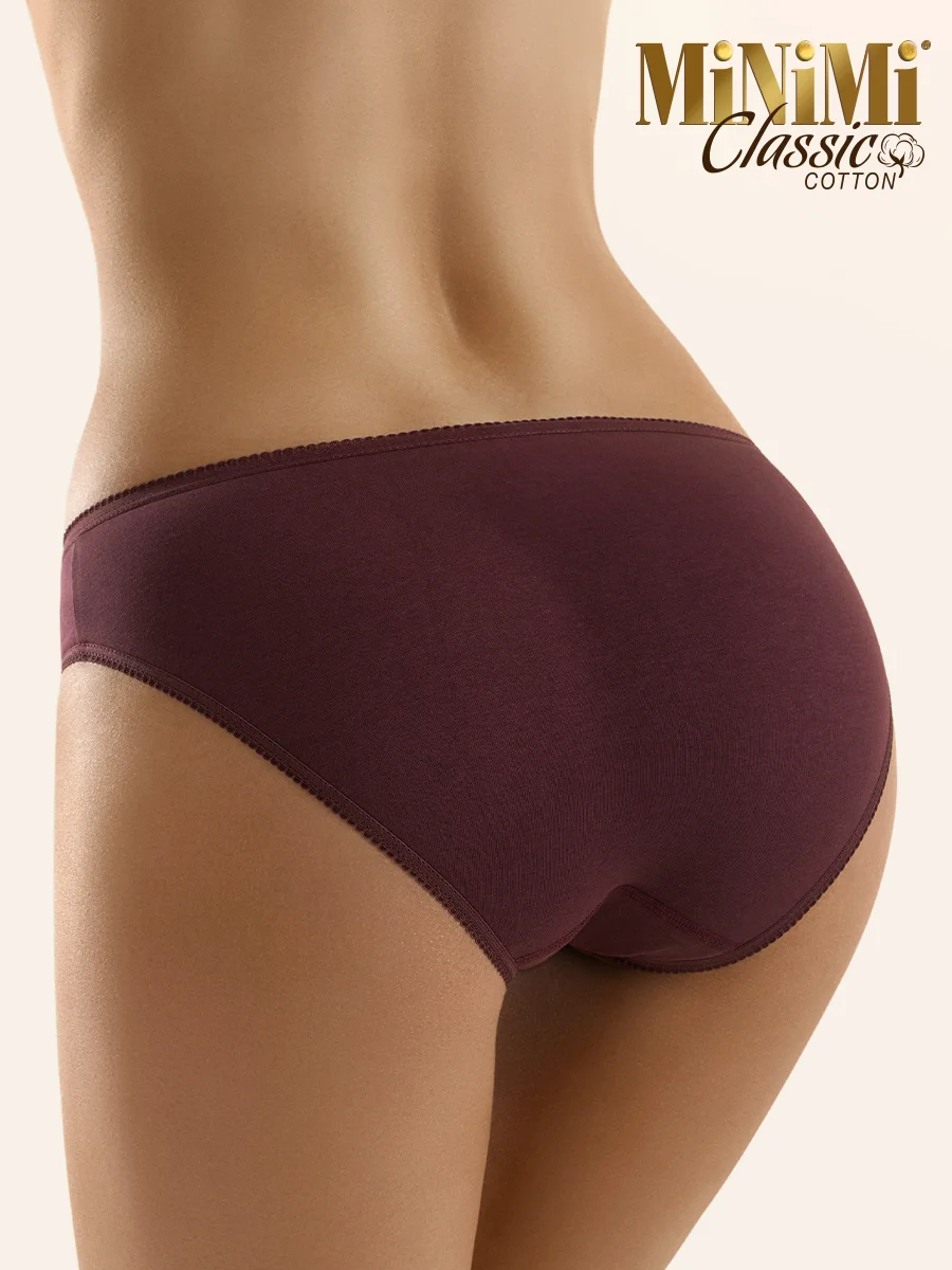 Трусы - слипы женские MiNiMi BO221 Slip цветные из хлопка набор 3 штуки