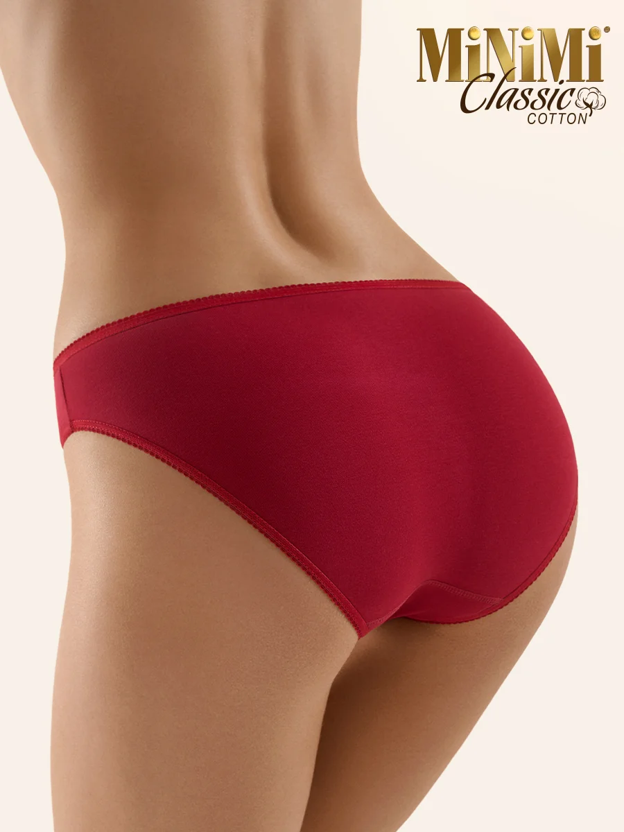 Трусы - слипы женские MiNiMi BO221 Slip цветные из хлопка набор 3 штуки