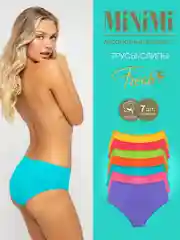 Трусы -слипы женские MiNiMi FRESH MF222 Slip цветные из хлопка набор 7 штук