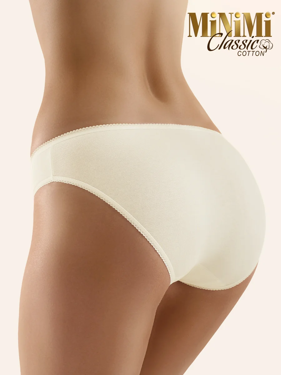 Трусы - слипы женские MiNiMi BO221 Slip цветные из хлопка набор 3 штуки