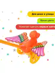 Разноцветный игрушка каталка на палочке "Птичка", цвет разный
