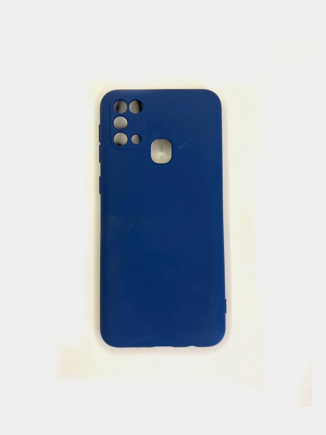 Темно-синий чехол для Samsung M31 силиконовый с защитой камеры