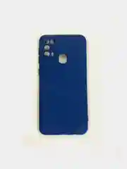 Темно-синий чехол для Samsung M31 силиконовый с защитой камеры
