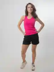 Розовый майка женская спортивная