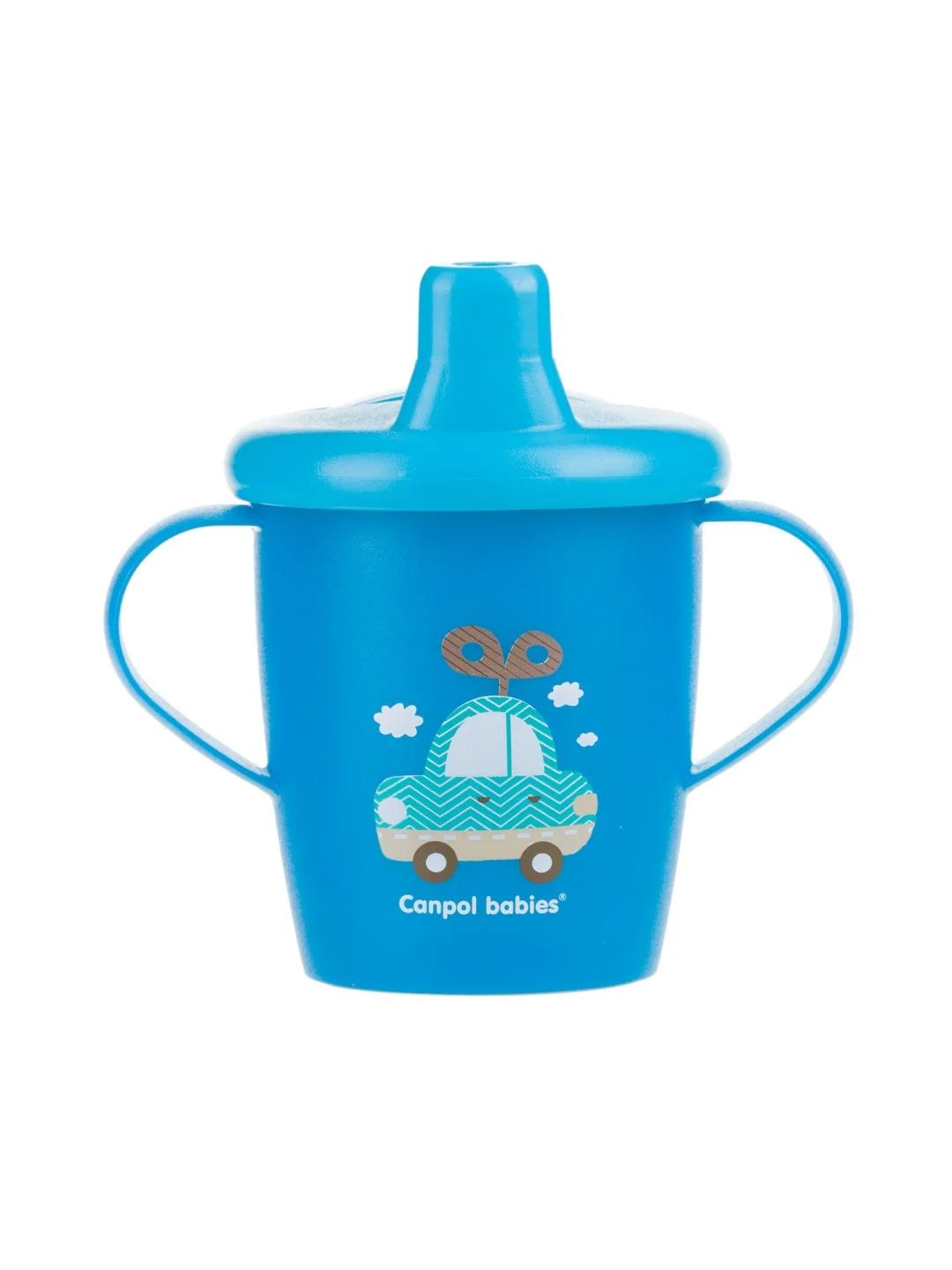 Бирюзовый canpol babies Toys Чашка-непроливайка с носиком 250 мл,  9+ месяцев