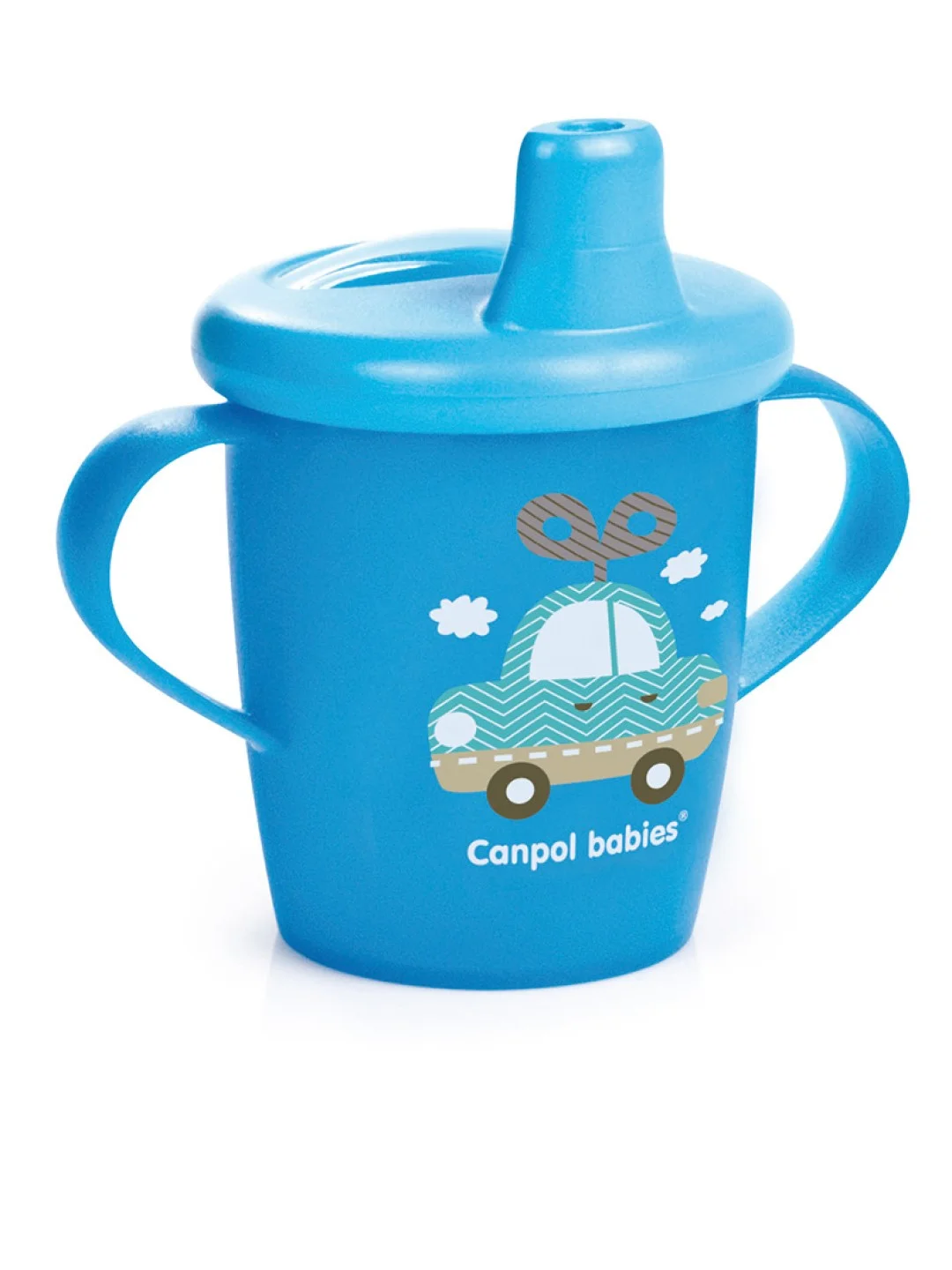 Бирюзовый canpol babies Toys Чашка-непроливайка с носиком 250 мл,  9+ месяцев