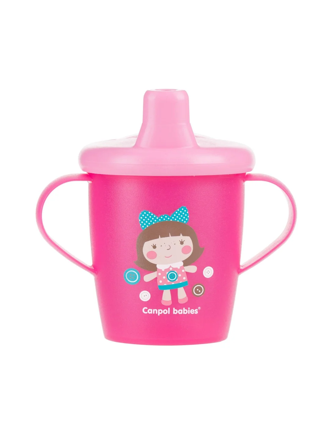 Розовый canpol babies Toys Чашка-непроливайка с носиком 250 мл,  9+ месяцев