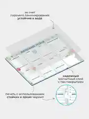 Голубой магнитное расписание уроков с поверхностью "пиши-стирай"