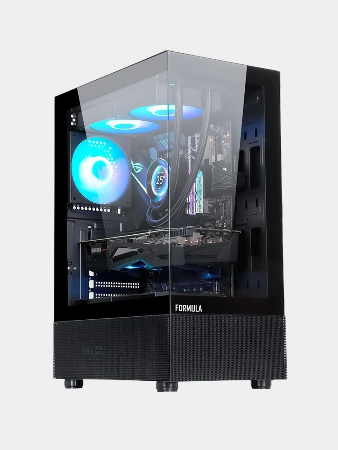 Черный корпус компьютерный Formula Crystal Z1 PLUS, без БП
