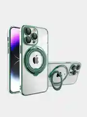 Зеленый чехол MagSafe (Магсейф) для айфон iPhone 11 12 13 14 Pro Max с кольцом защитой камеры