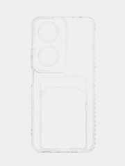 Чехол для Honor X7b / Хонор Х7б прозрачный с карманом для карты
