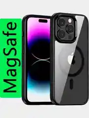 Красный прозрачный чехол для Apple IPhone 15 Pro / 15 Pro Max с силиконовым кантом Crystal Case