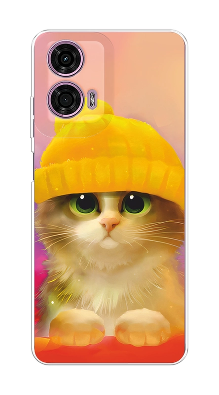 Чехол на Motorola Moto G24 / Моторола Мото G24 прозрачный, с рисунком, защита камеры