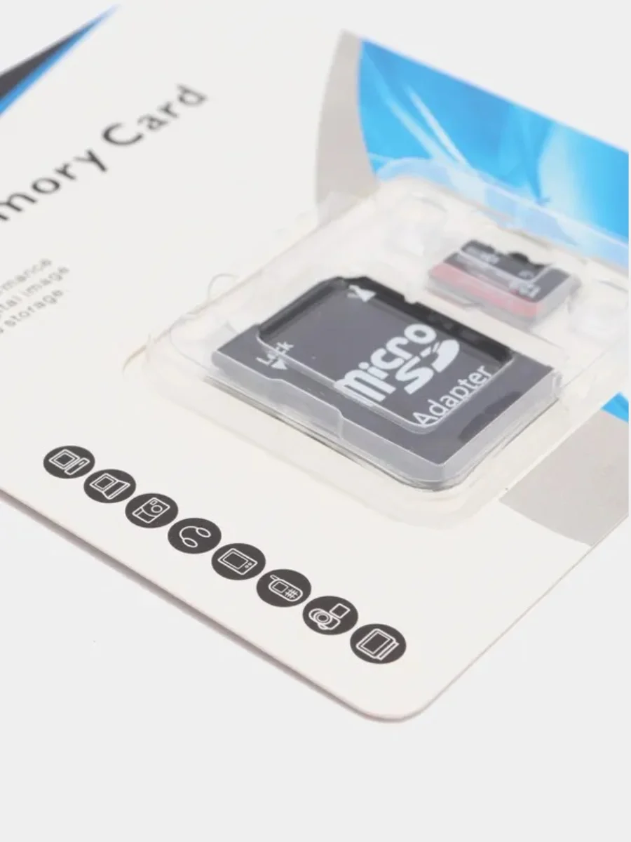 Карта памяти micro SD HC Class 10 с адаптером / 128 Гб, 64 Гб, 32 Гб, 16 Гб, 8 Гб