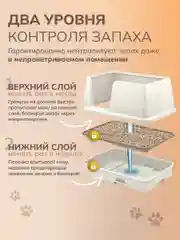 Японский системный туалет лоток для крупных кошек Unicharm DeoToilet открытого типа