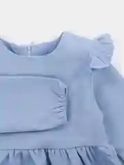 Голубой платье из вельвета для девочек